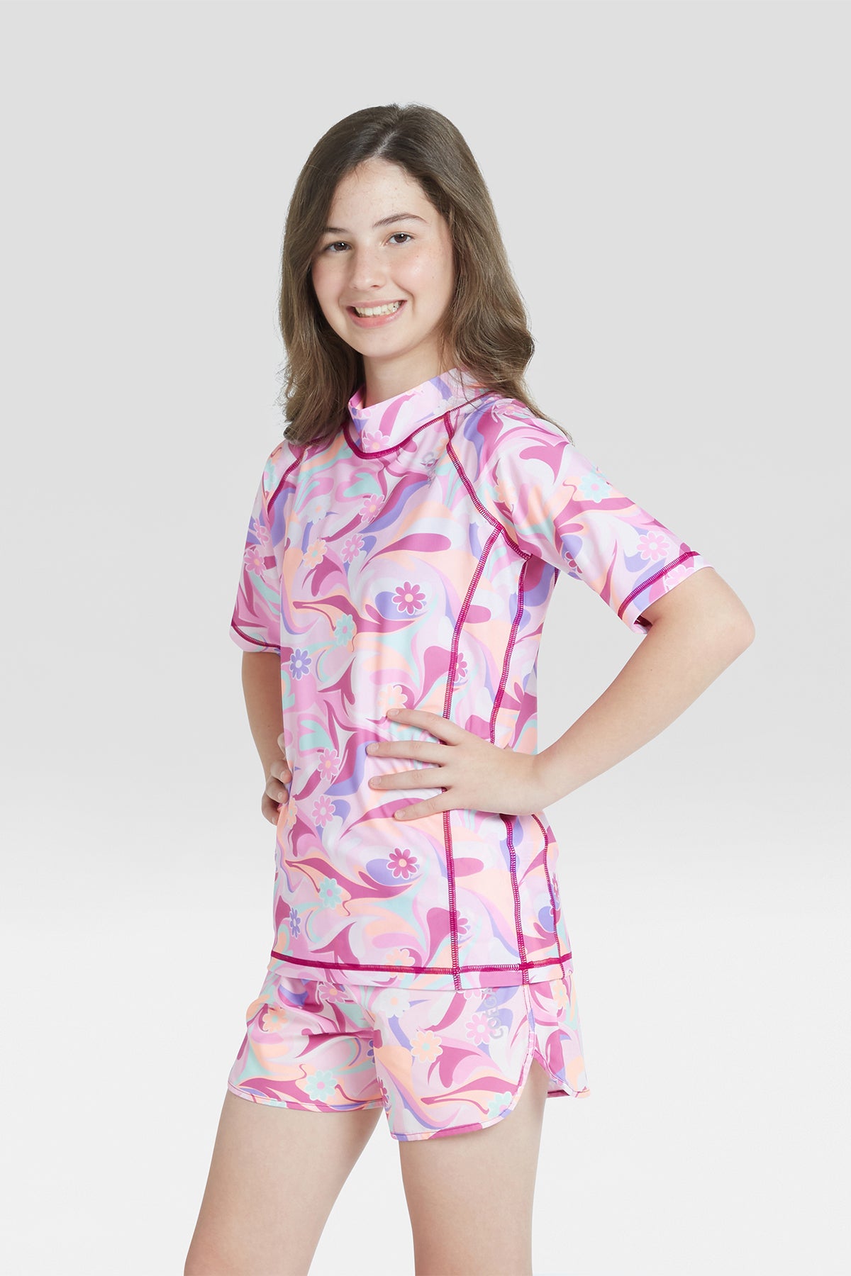 COEGA Girls Kids Rash Guard - Short Sleeve