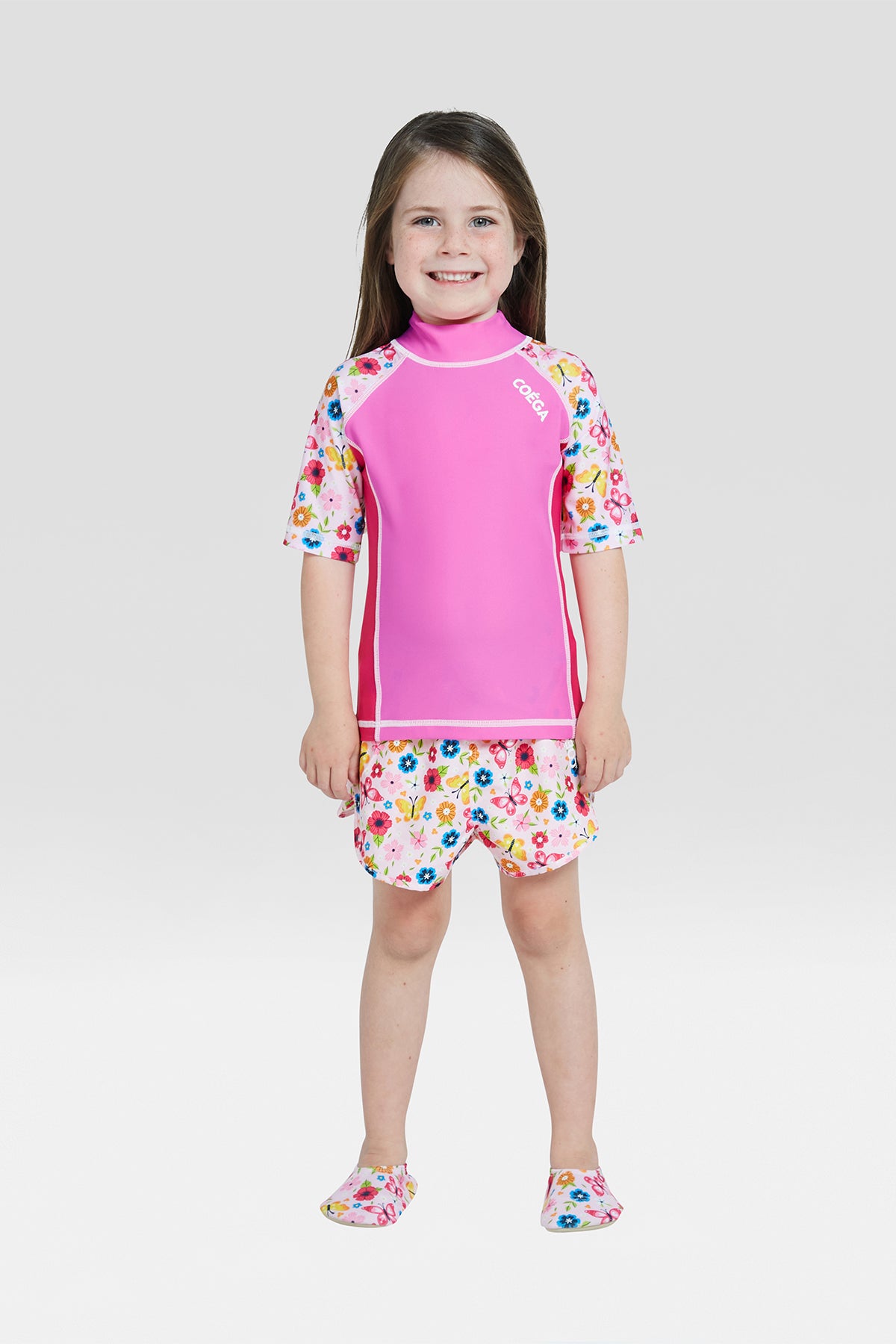 COEGA Girls Kids Rash Guard - Short Sleeve