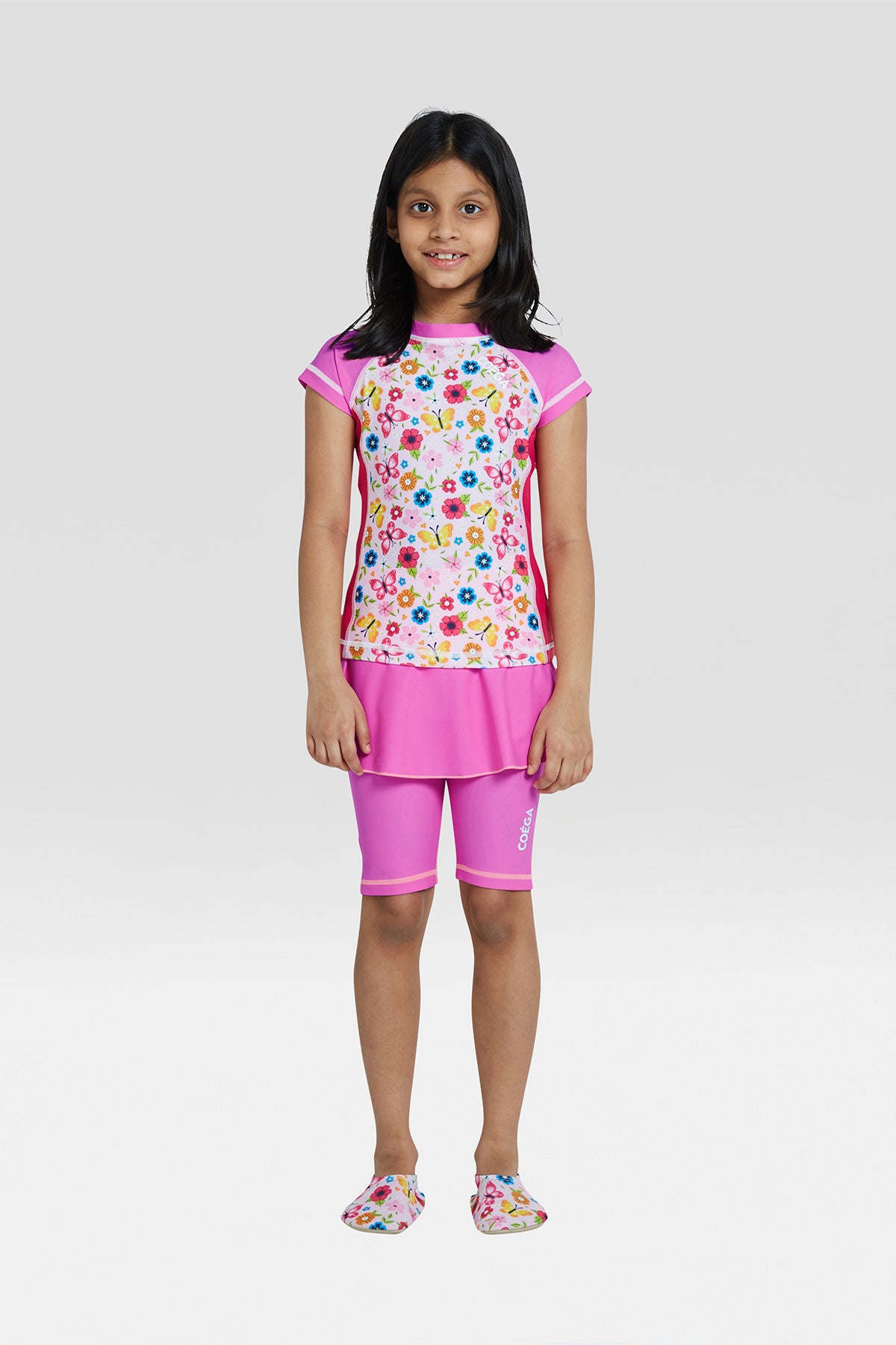 COEGA Girls Kids Skirted Swim Shorts-Long