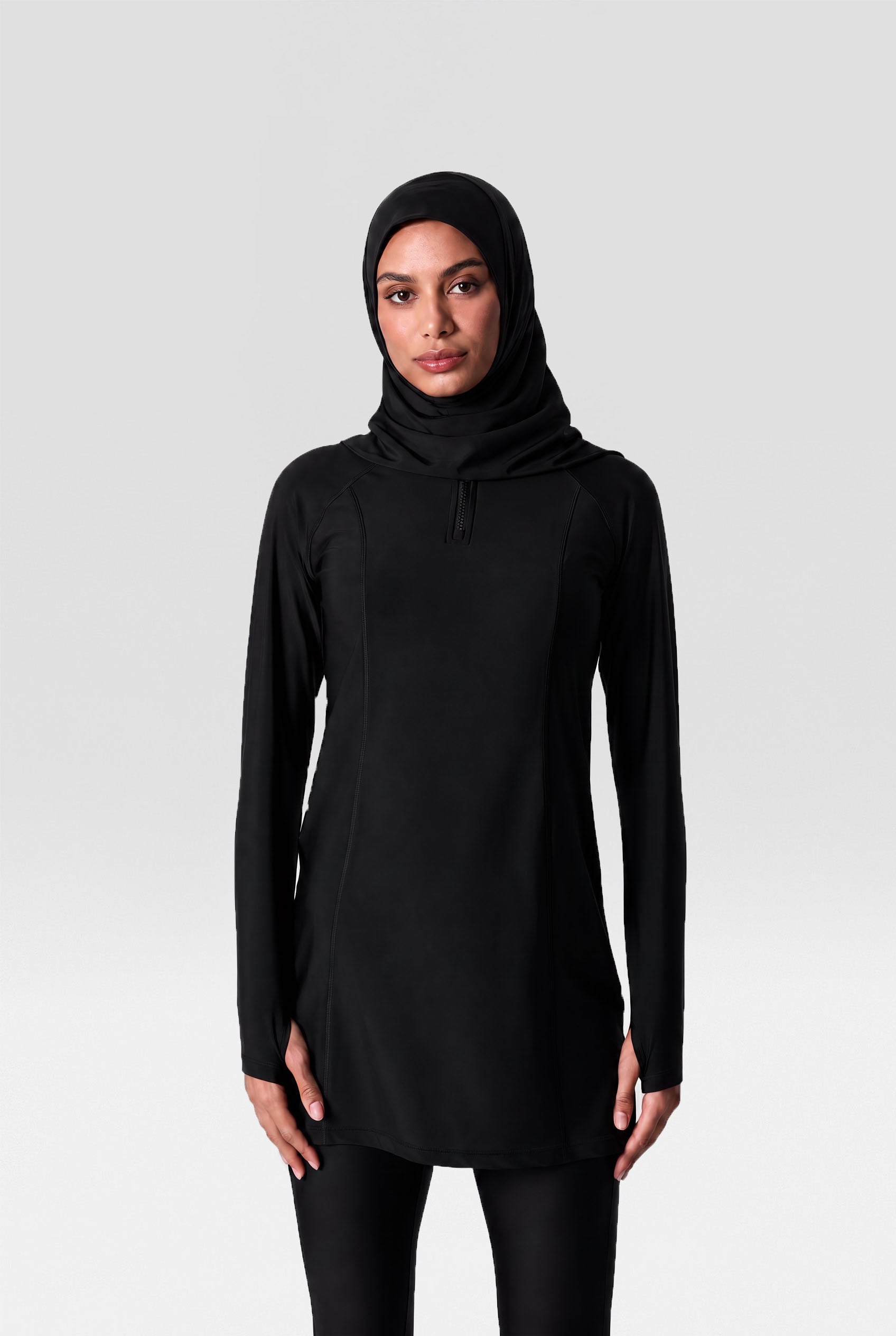COEGA Ladies Modest Swim Suit with Zip- Three Piece Set