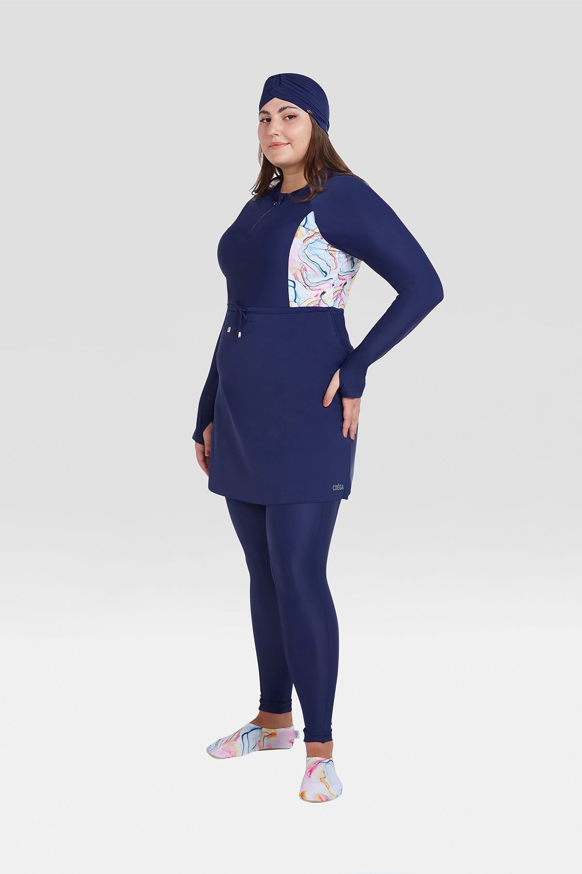 COEGA Ladies Modest Swimsuit - Skirted Two Piece Set