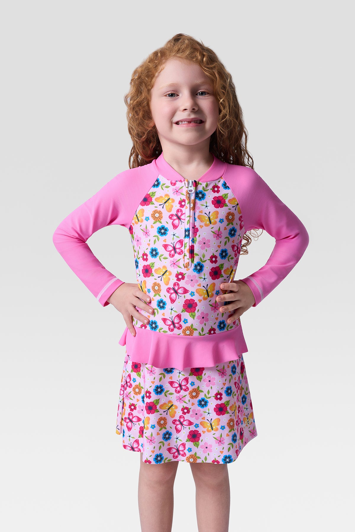 COEGA Girls Kids Skirted One Piece Swim Suit