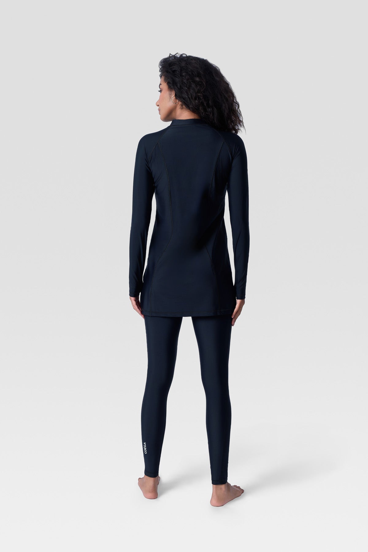 COEGA Ladies Modest Swim Suit with Zip- Three Piece Set