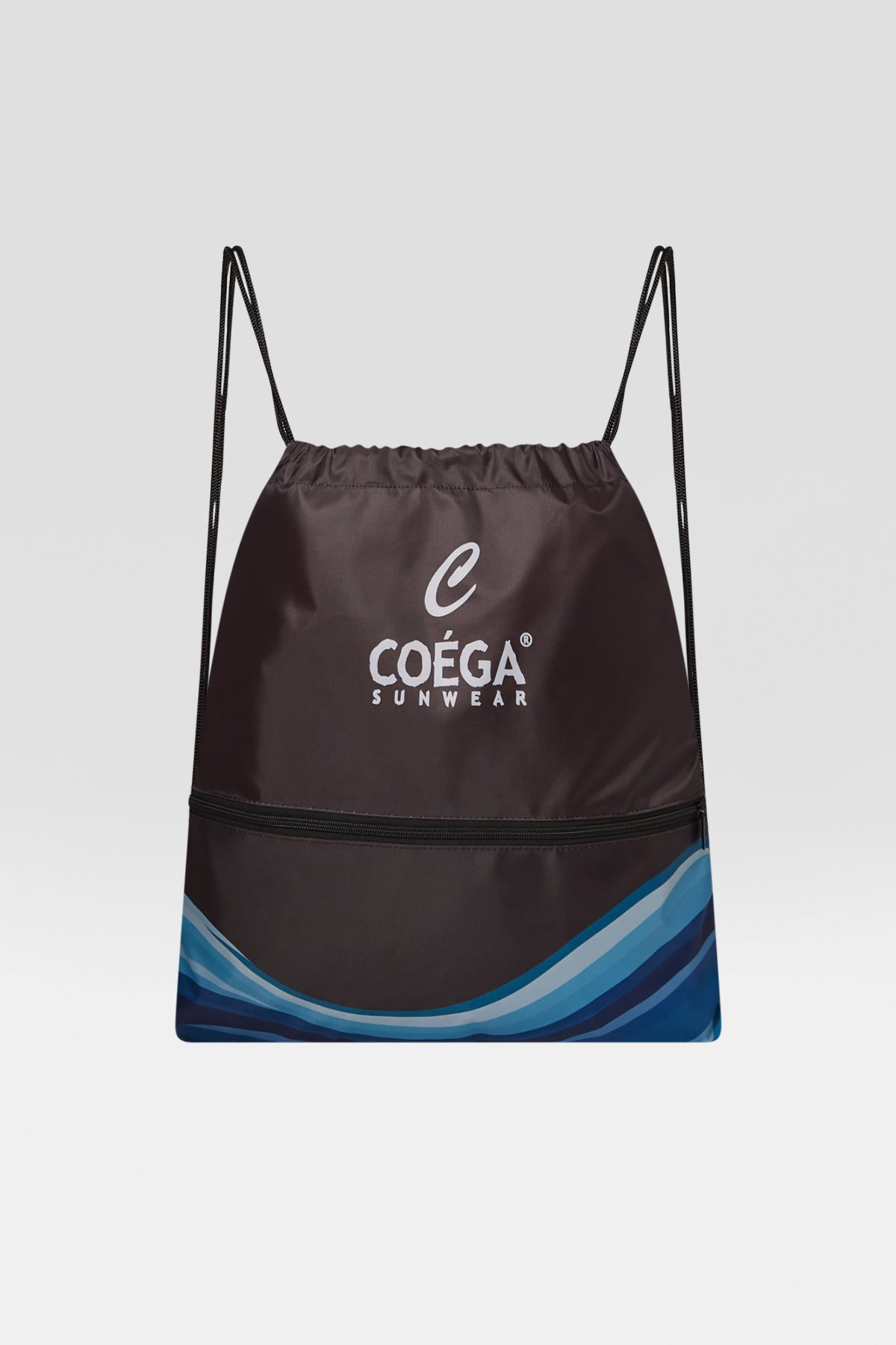 COEGA Drawstring Beach Backpack with zippered pocket