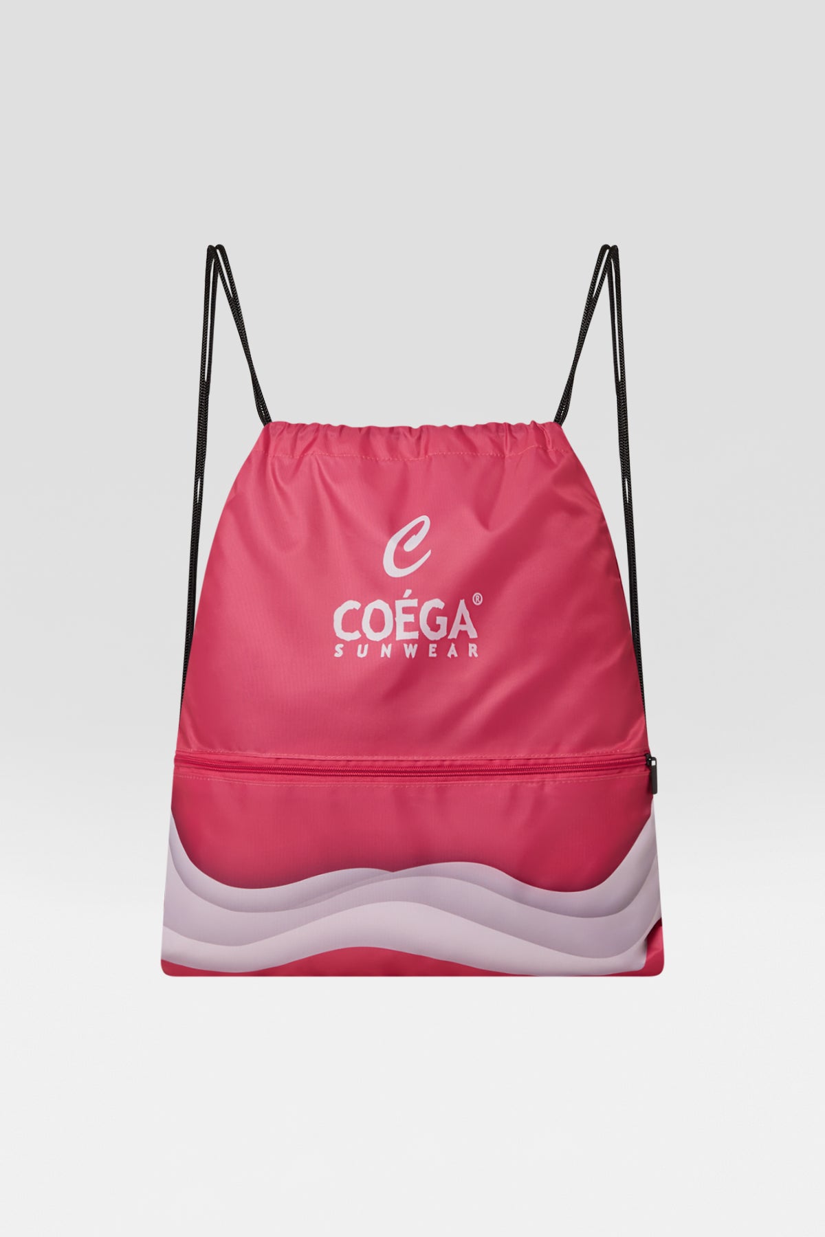 COEGA Drawstring Beach Backpack with zippered pocket