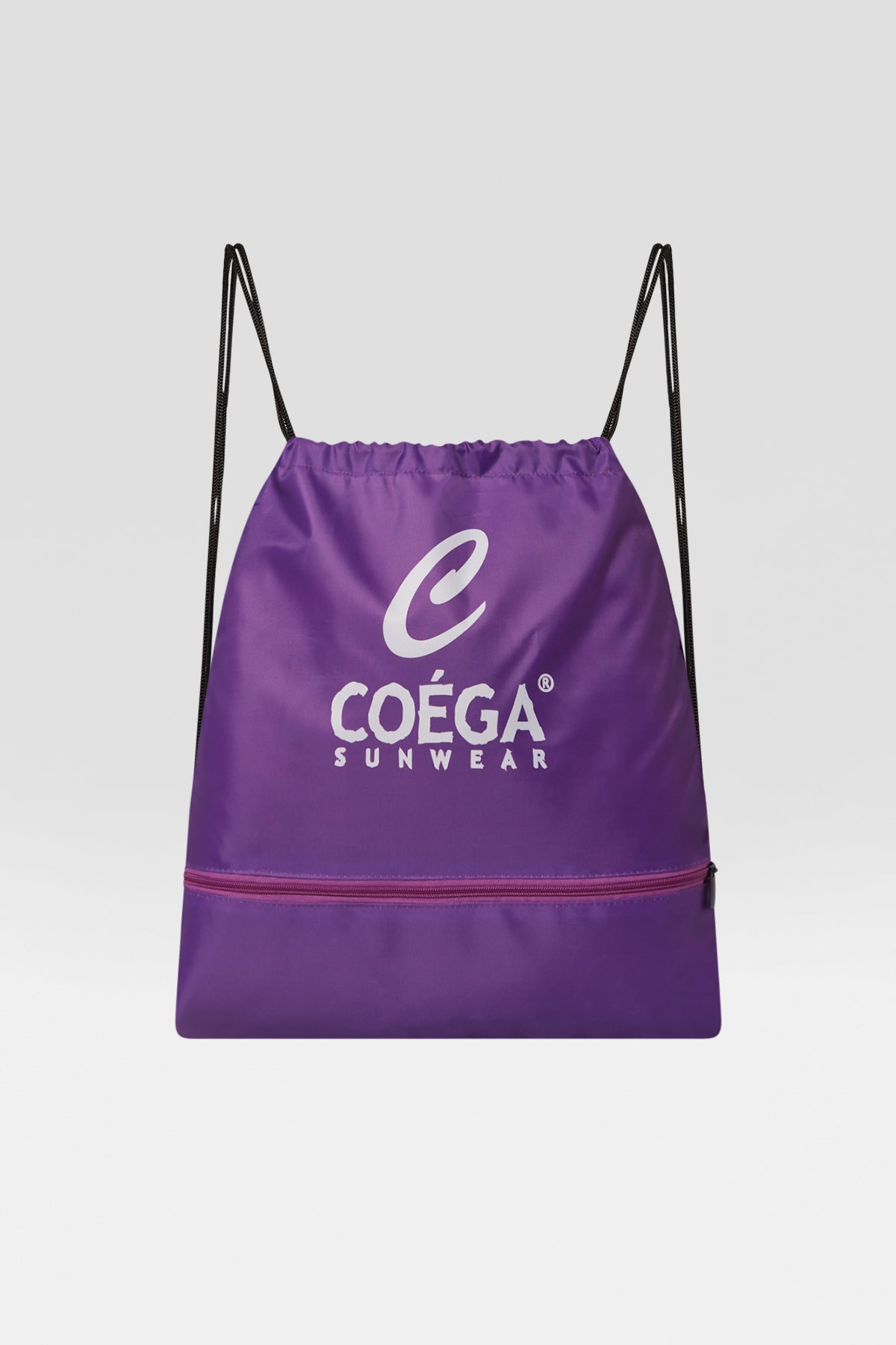 COEGA Drawstring Beach Backpack with zippered pocket