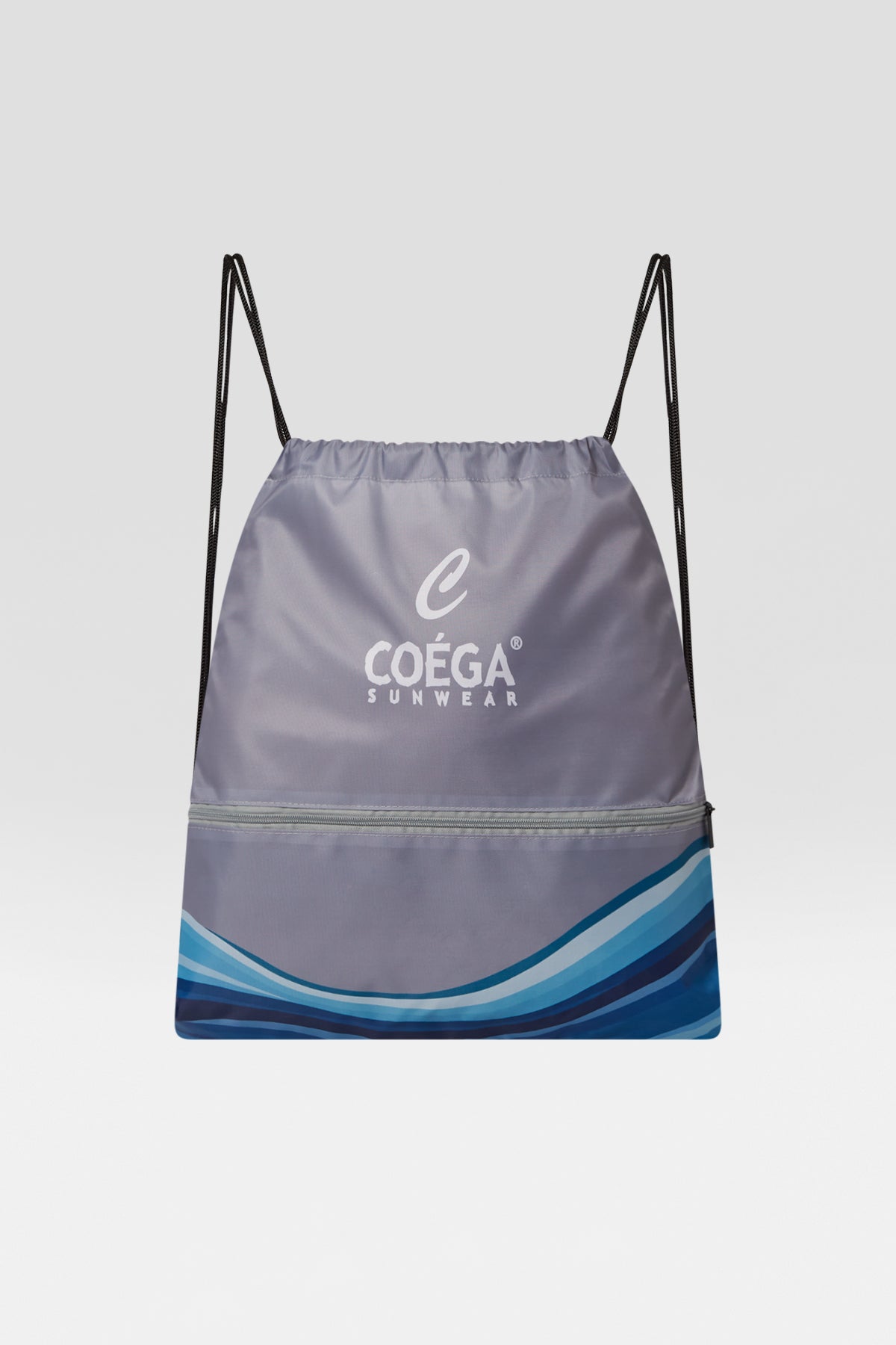 COEGA Drawstring Beach Backpack with zippered pocket