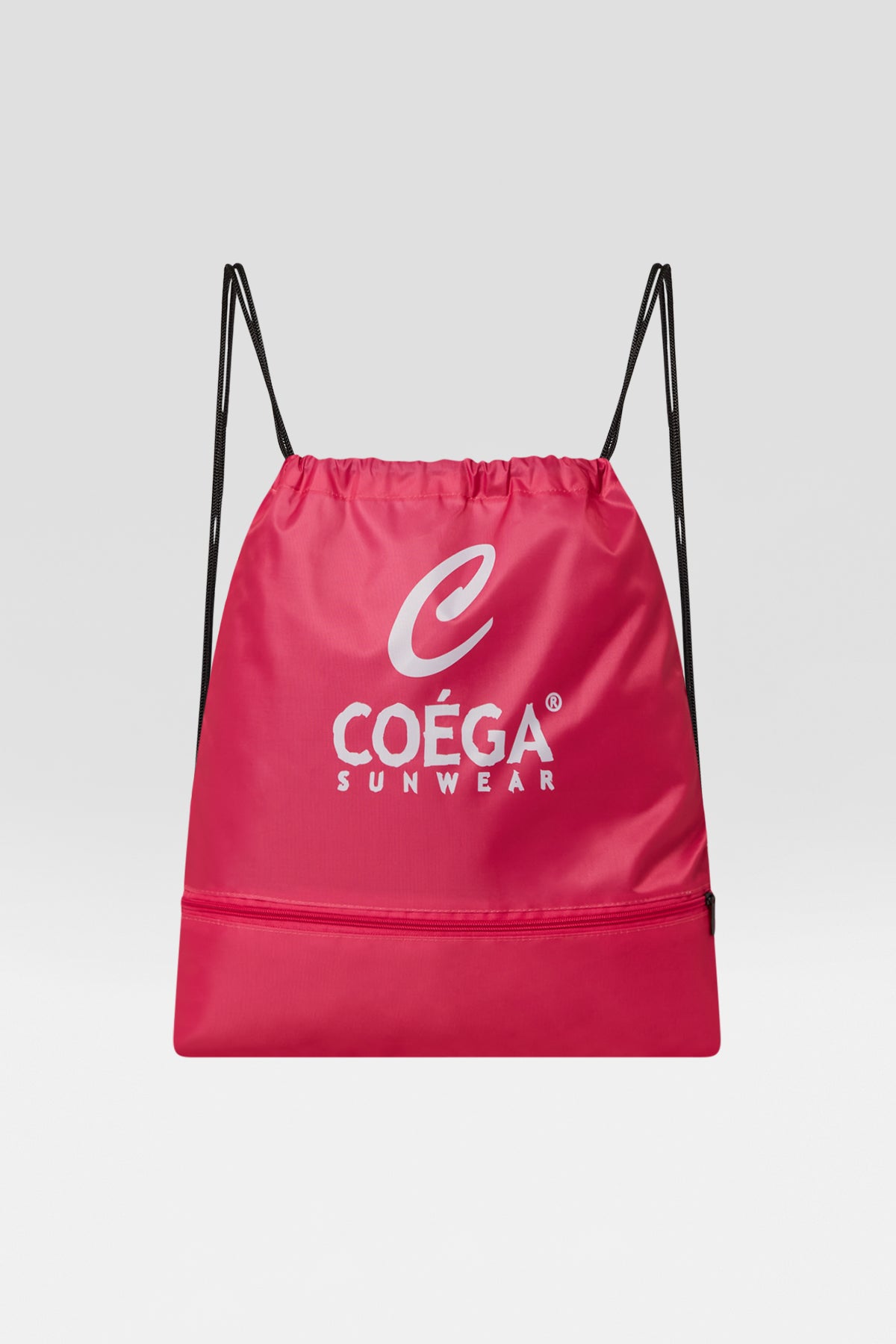 COEGA Drawstring Beach Backpack with zippered pocket