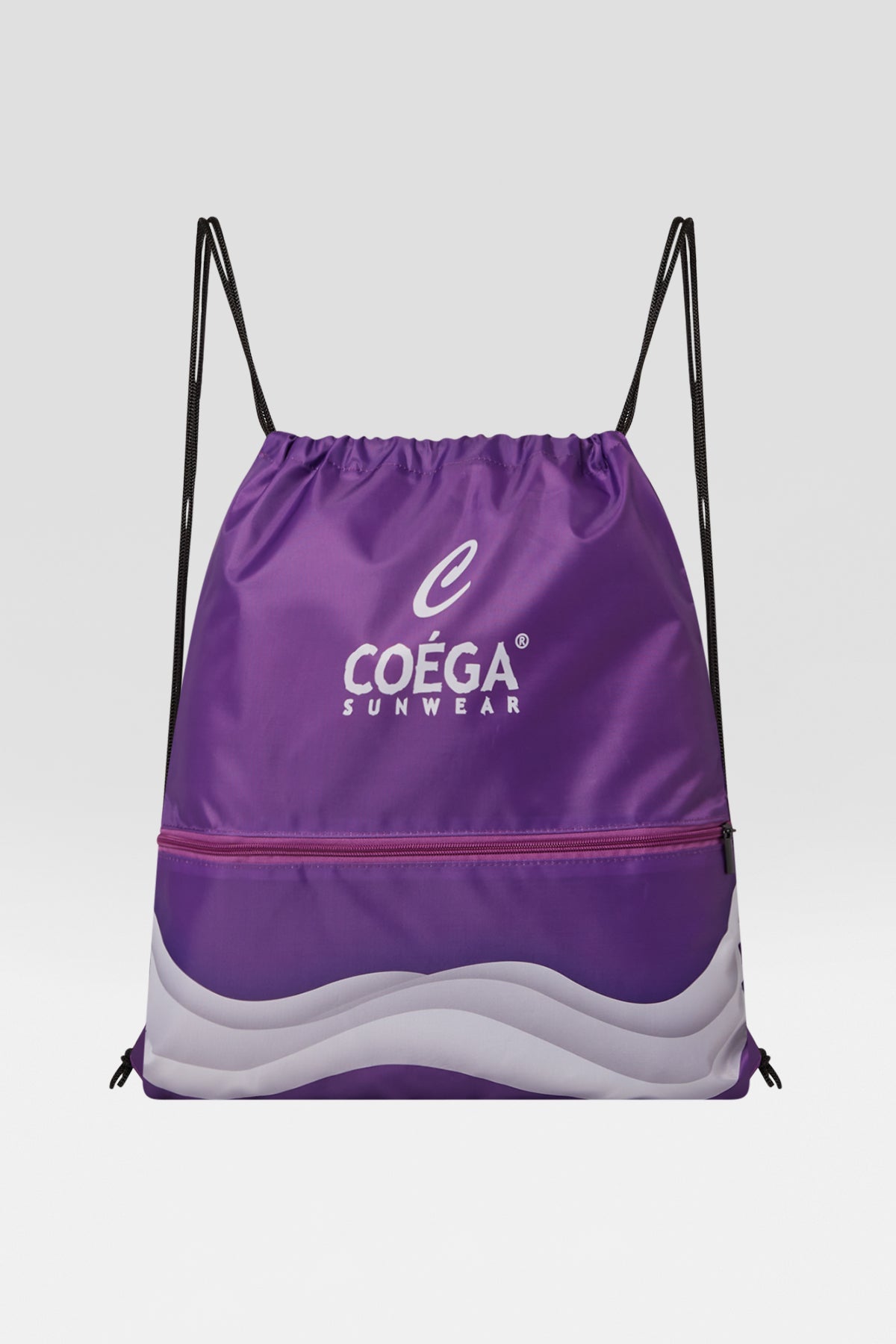 COEGA Drawstring Beach Backpack with zippered pocket