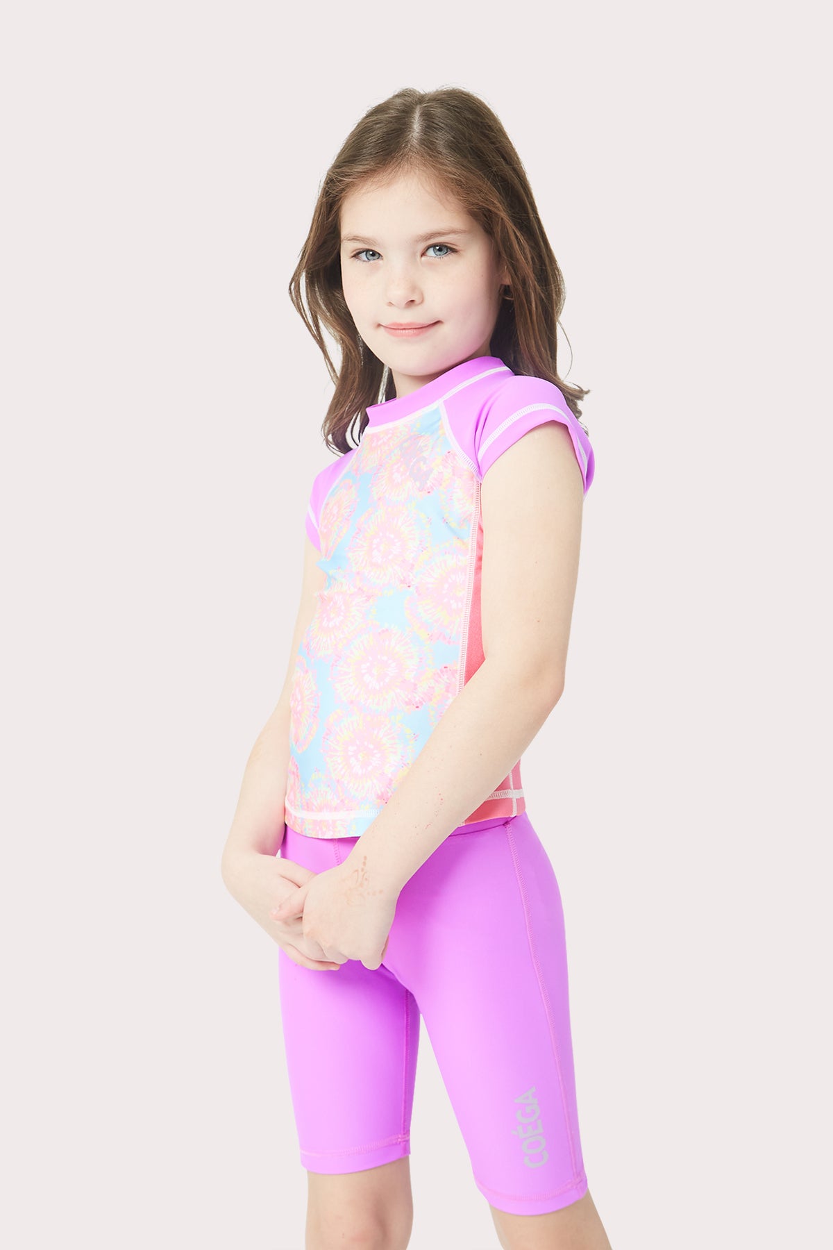 COEGA Girls Kids Rash Guard - Capped Sleeve
