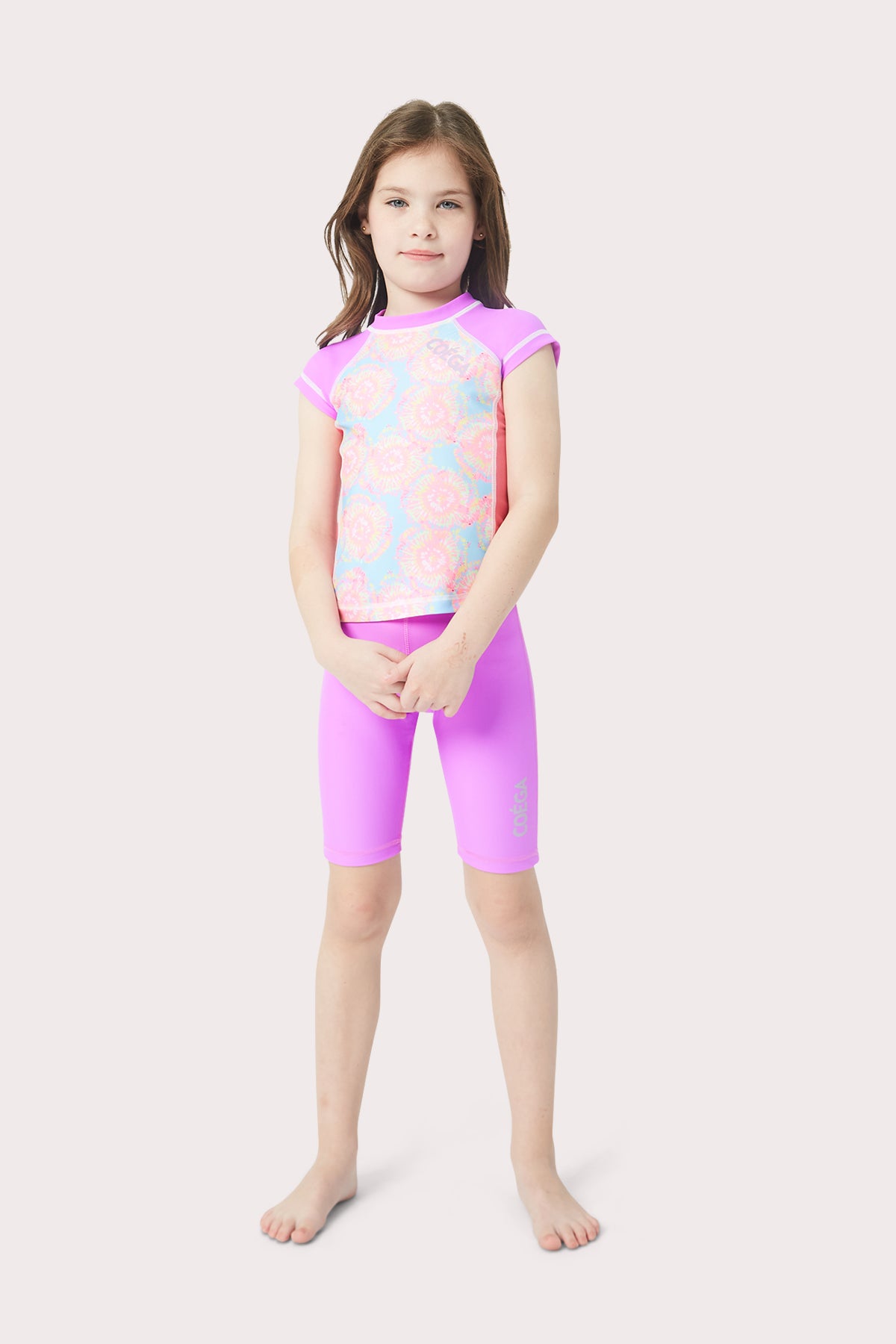 COEGA Girls Kids Rash Guard - Capped Sleeve