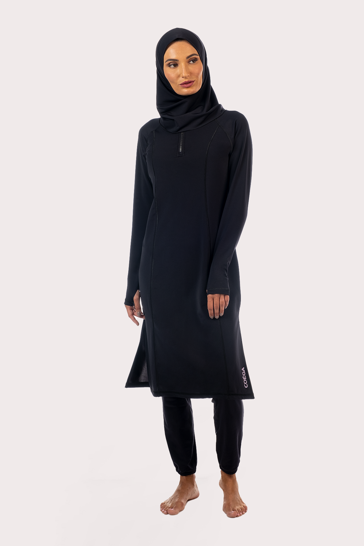 بدلة سباحة نسائية محتشمة من COEGA - طول كامل - مجموعة من ثلاث قطع