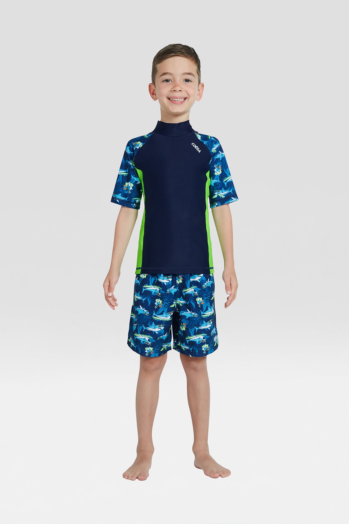 COEGA Boys Kids Rash Guard - Short Sleeve