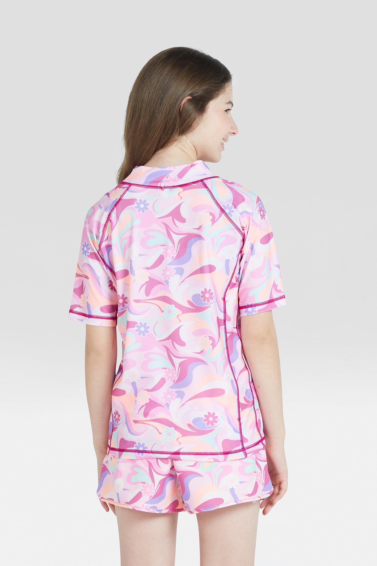 COEGA Girls Kids Rash Guard - Short Sleeve