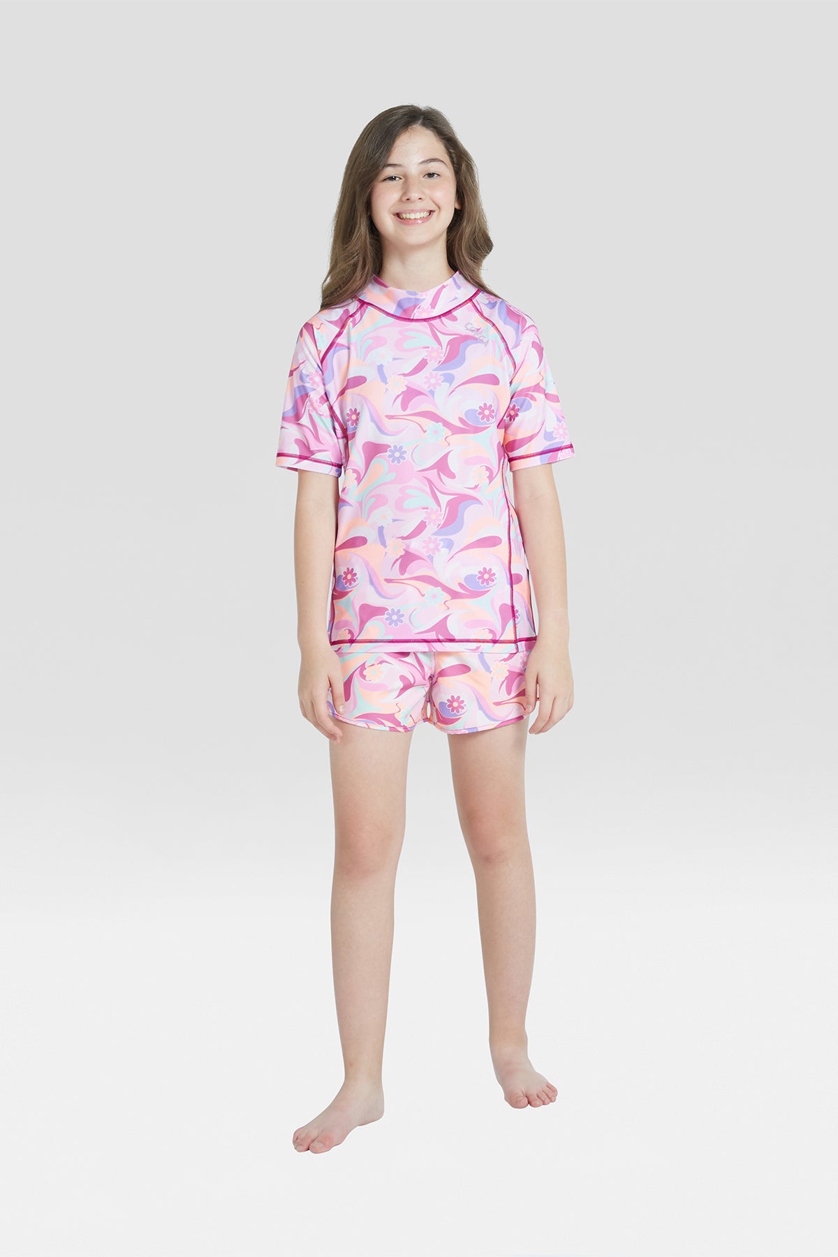 COEGA Girls Kids Rash Guard - Short Sleeve