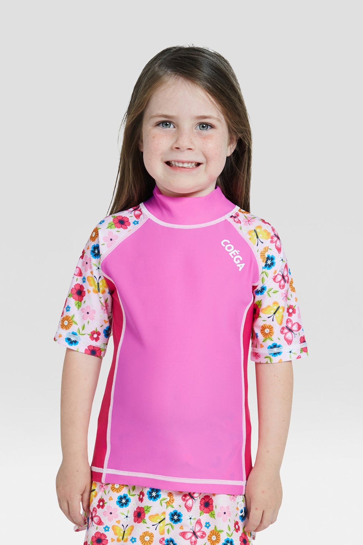 COEGA Girls Kids Rash Guard - Short Sleeve