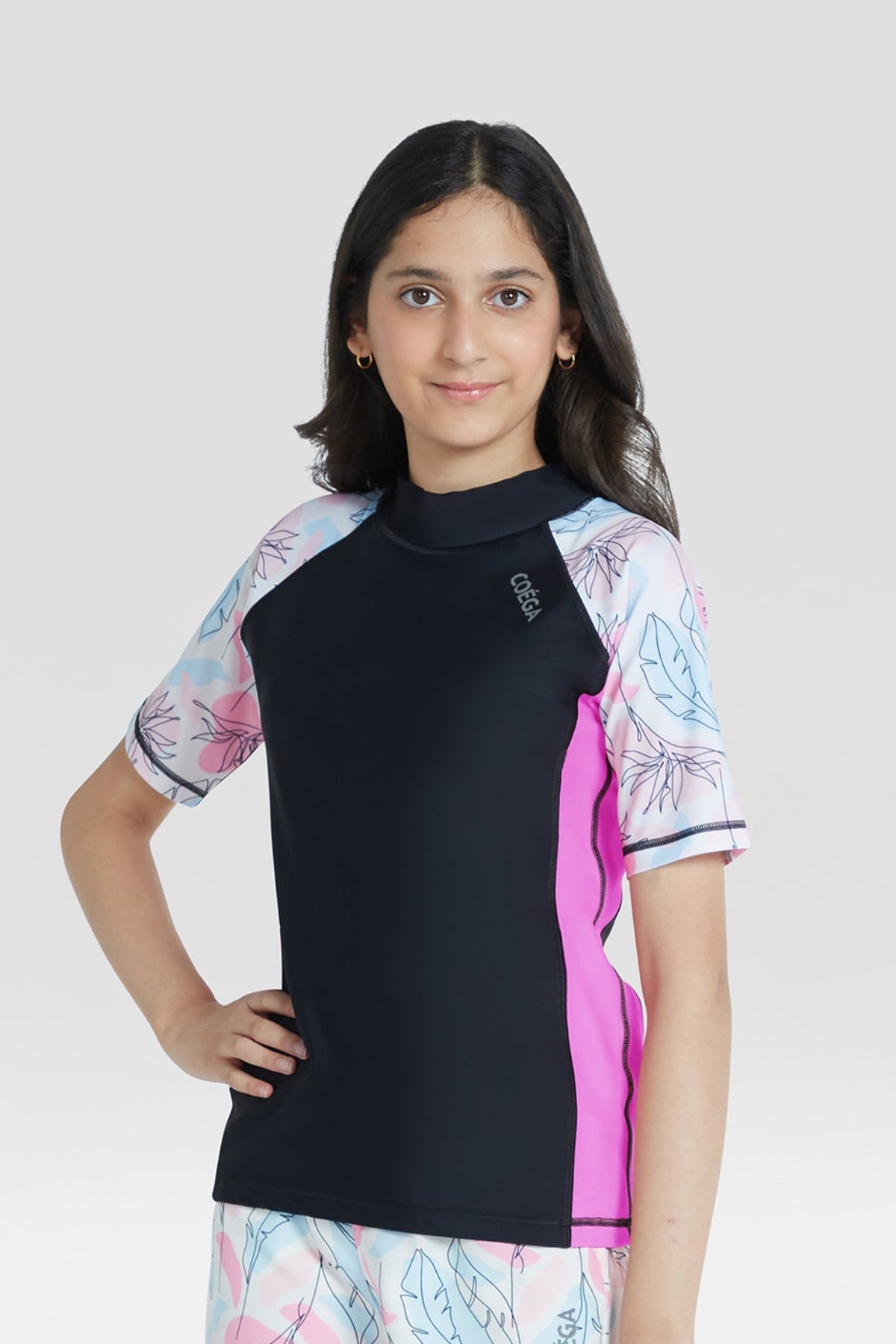COEGA Girls Kids Rash Guard - Short Sleeve