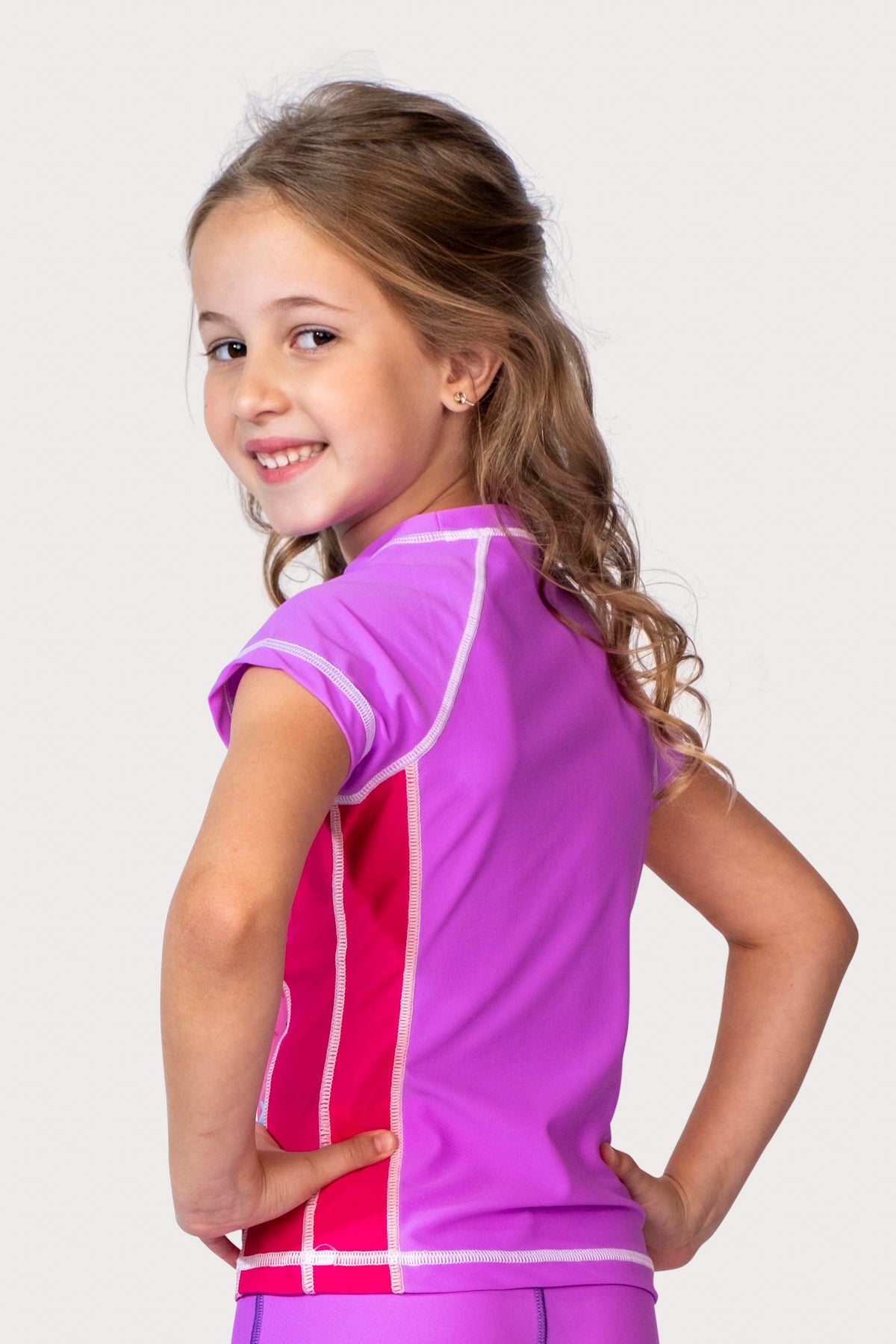 COEGA Girls Kids Rash Guard - Capped Sleeve