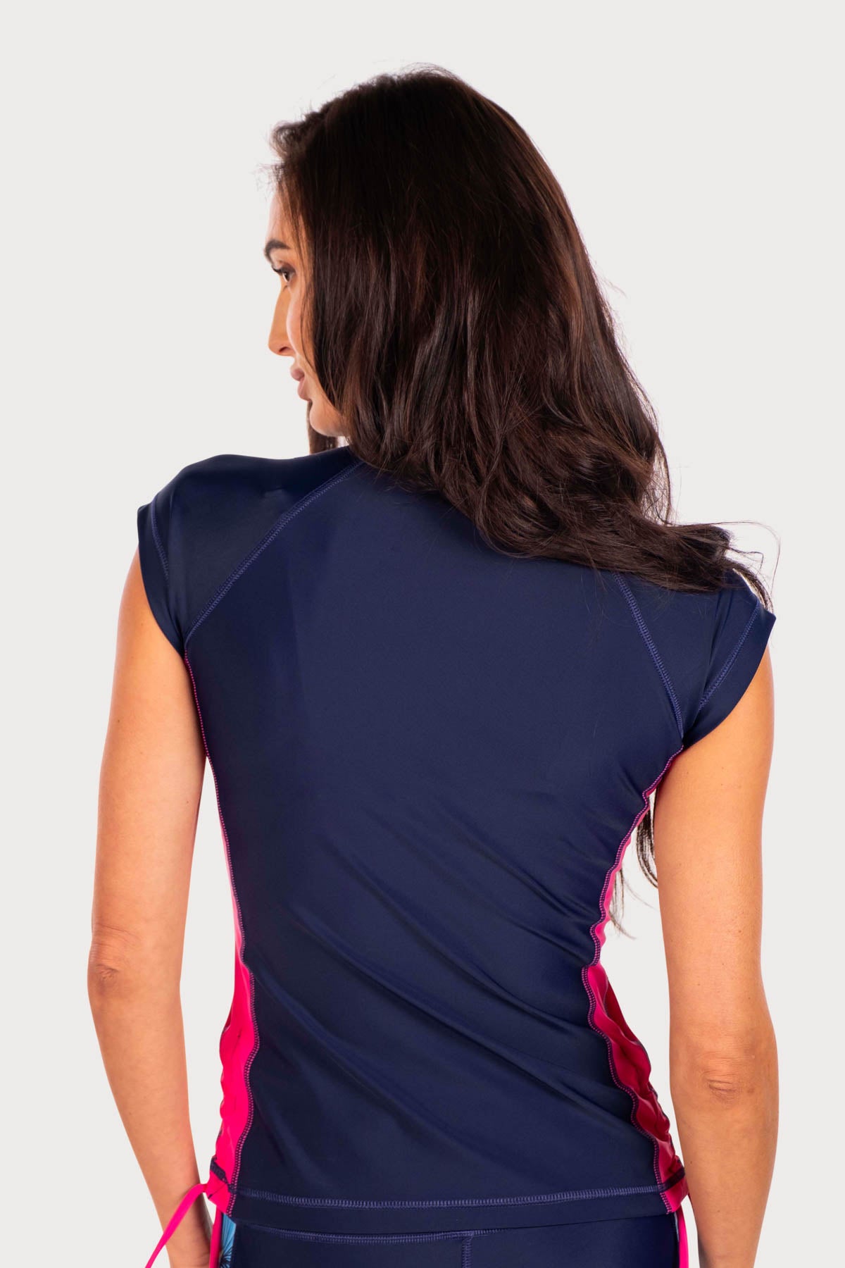 COEGA Ladies Rash Guard - Capped Sleeve with Drawstring