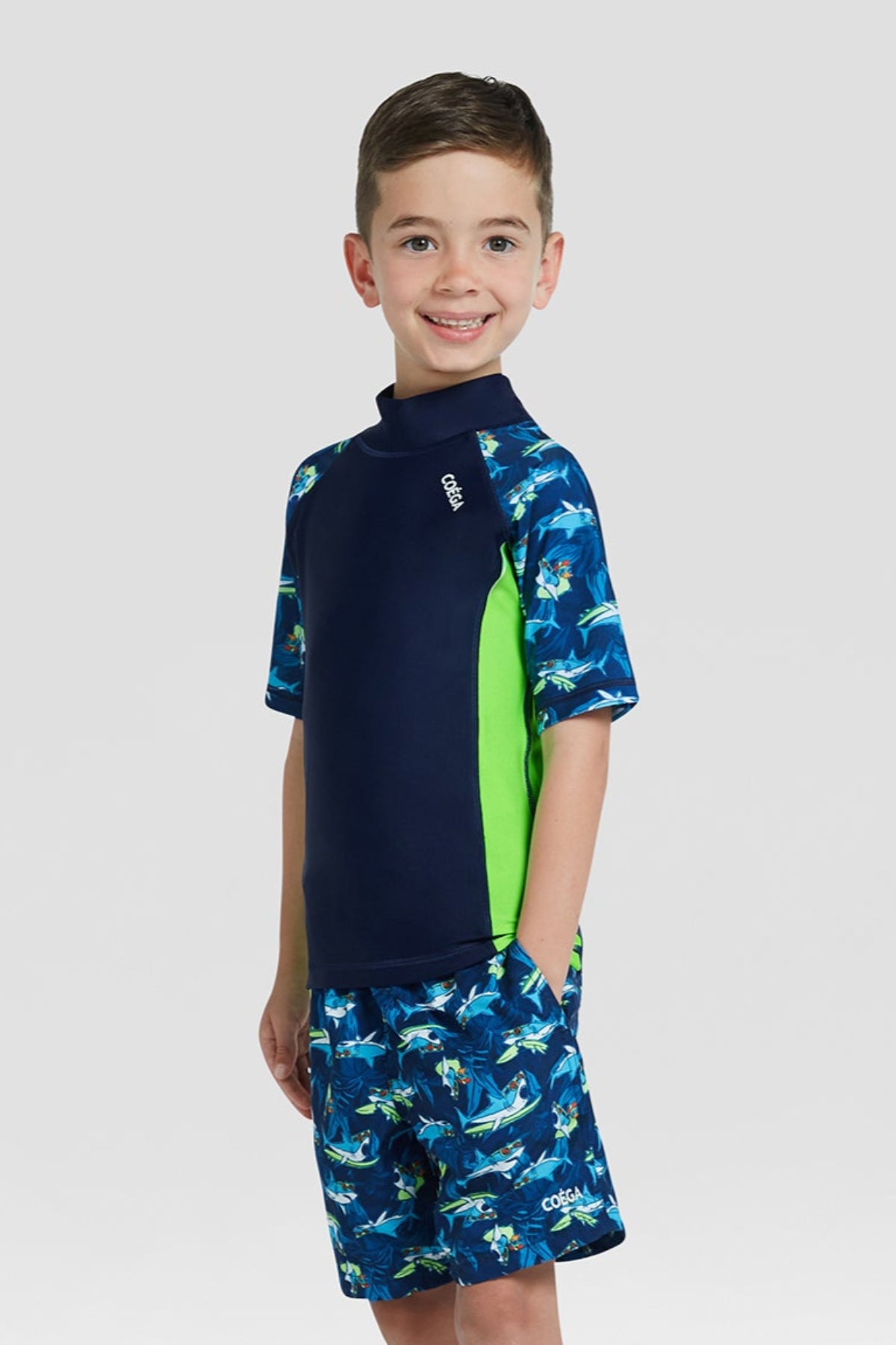 COEGA Boys Kids Rash Guard - Short Sleeve