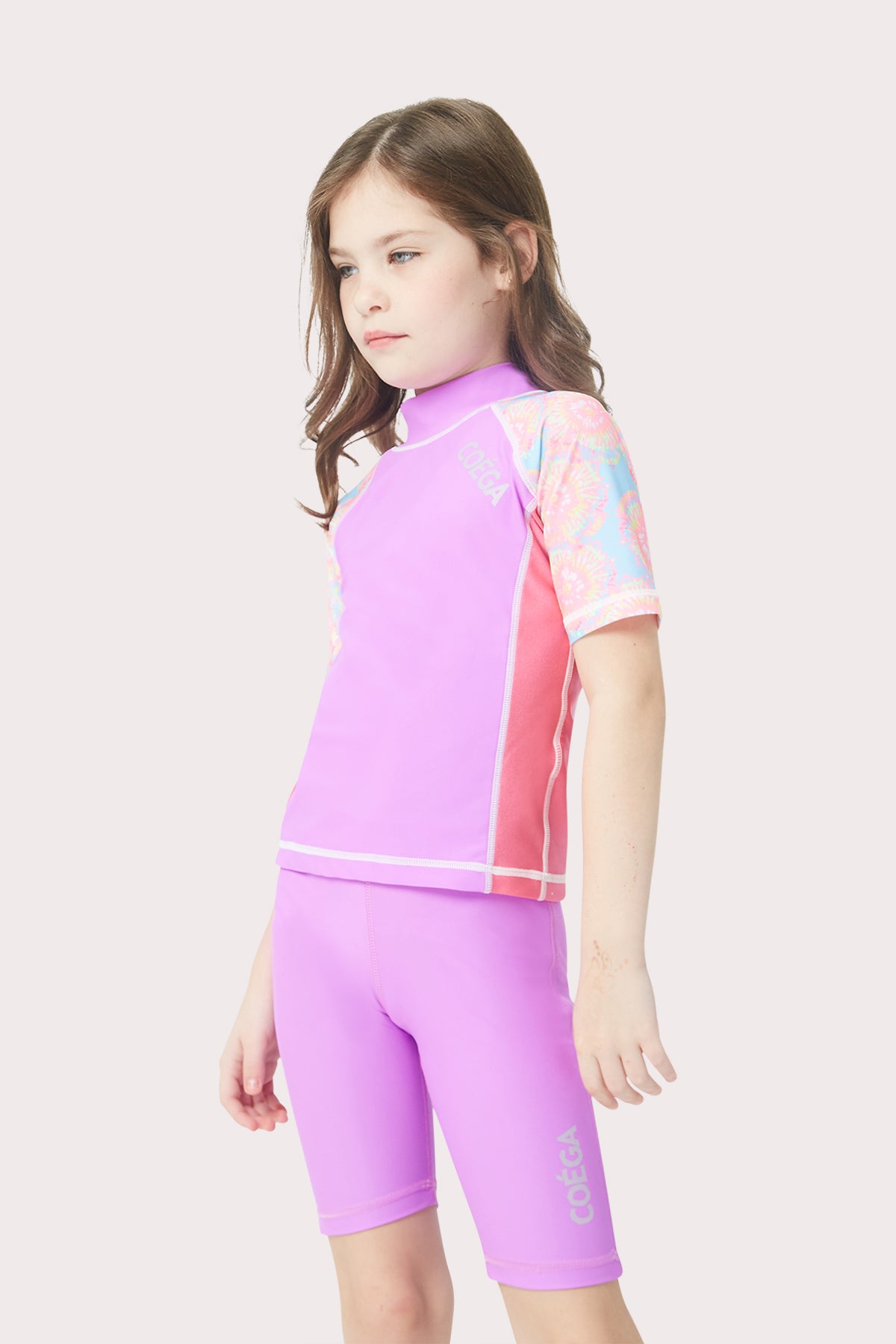 COEGA Girls Kids Rash Guard - Short Sleeve
