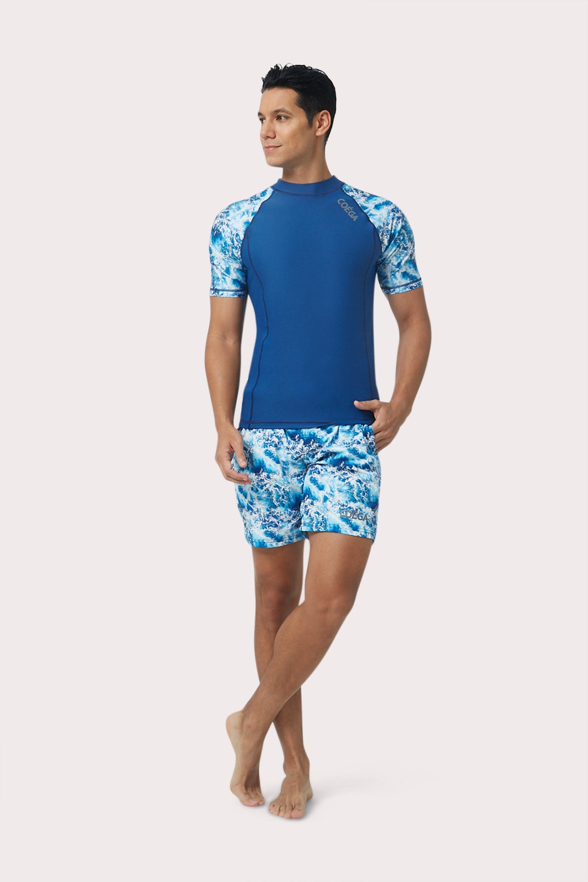 قميص COEGA Rashguard للرجال - بأكمام قصيرة