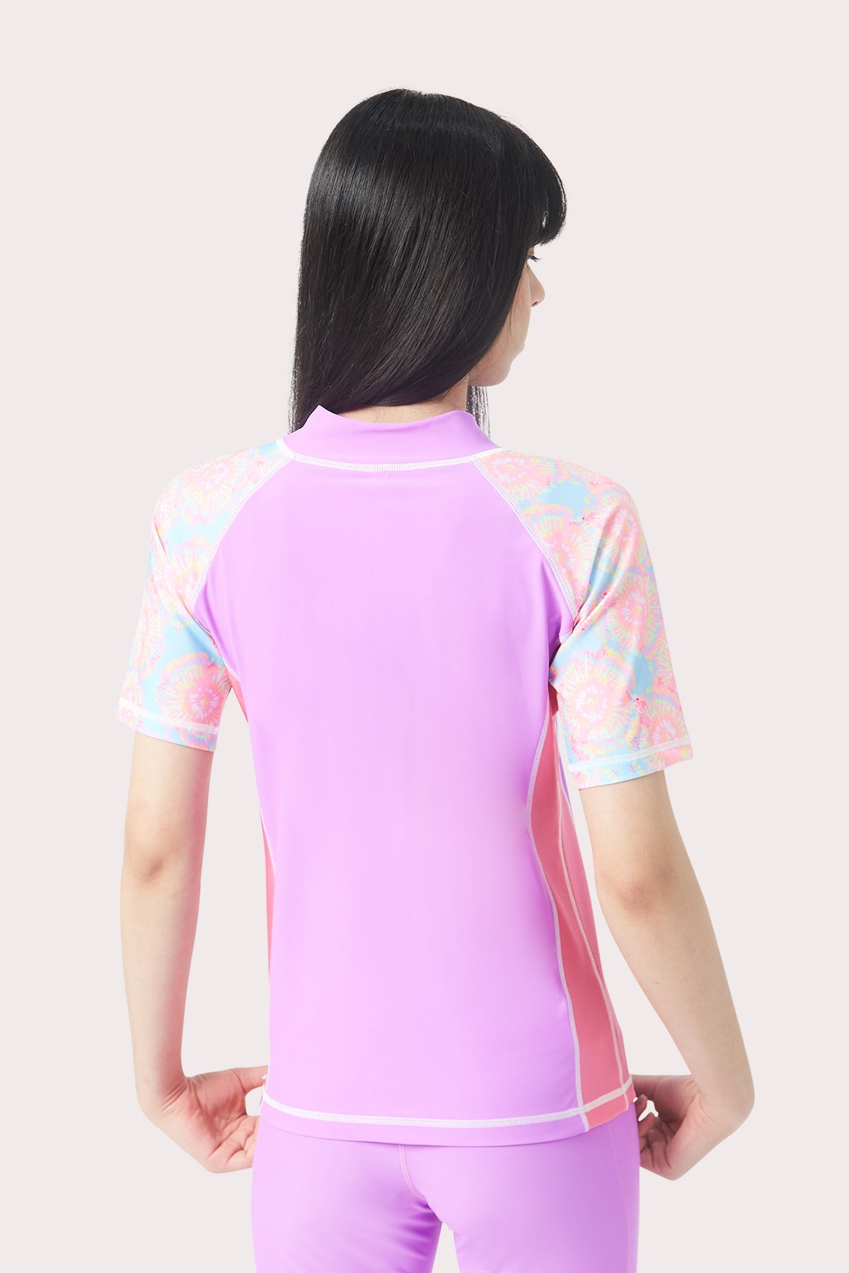 COEGA  Girls Youth Rash Guard - Short Sleeve with Zip